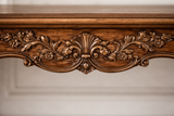 Royal Heritage Hand-Carved Wooden Console Table – Walnut Finish