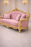 A Statement of Royal Living – Luxury Pink & Gold Sofa Set (3+1+1)