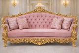 A Statement of Royal Living – Luxury Pink & Gold Sofa Set (3+1+1)
