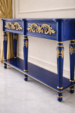 Versailles Royale Console Table – Royal Blue Gold Edition