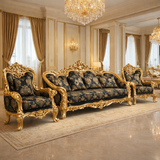 Royal Luxury Hand-Carved Wooden Sofa Set | Premium Classic Design (3+1+1)