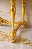 Imperial Gold Hand-Carved Luxury Console Table – Royal Finish