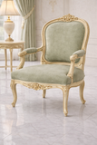Royal Classic pastel Green Carved Sofa Set – Luxury Living Room Furniture (3+1+1)