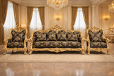 Royal Luxury Hand-Carved Wooden Sofa Set | Premium Classic Design (3+1+1)