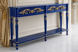 Versailles Royale Console Table – Royal Blue Gold Edition