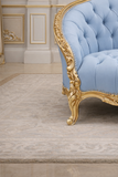 An Icon of Royal Living – Luxury pastel Blue & Gold 3 Seater Sofa