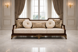 Luxury Classic 3 Seater Wooden Sofa | Royal Antique Finish