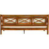 Weather resistant teak patio lounge bed
