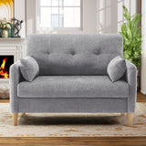 Contemporary chenille loveseat sofa for living room