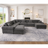 grey u shaped sectional sofa modern living room