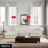 Elegant White Sectional Sofa Made from Solid Teak Wood