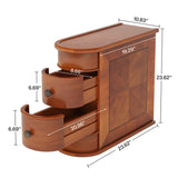 Handcrafted wooden sideboard cabinet with curved design