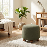 Teak wood footrest stool for bedroom and lounge