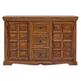 Hand carved wooden buffet cabinet by Sky Rise Decor Furniture