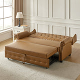 Teak wood wingback storage sofa for living room