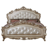 Premium upholstered teak wood king size bed
