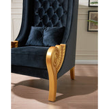Premium handcrafted teak wood wingback chair for living room