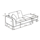 Contemporary boucle fabric lounge chair sofa