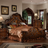 Luxury carved wooden king size bed