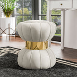 Designer upholstered vanity stool