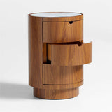 Luxury wooden nightstand with marble surface