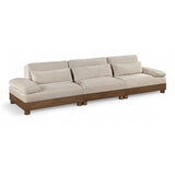 Scandinavian style teak wood sofa for modern interiors
