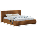 Contemporary bedroom bed with velvet finish
