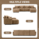 Modern teak wood sectional sofa for living room