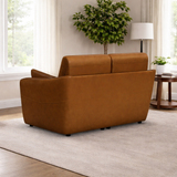 Compact leather loveseat for small living room