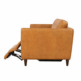 Contemporary brown leather recliner couch furniture