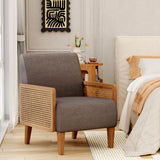 Modern wooden armchair crafted from premium teak wood