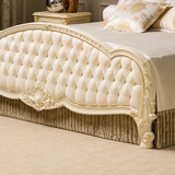 “Hand-carved royal teak wood king size bed design”