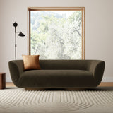 Luxury three-seater sofa crafted from solid teak wood