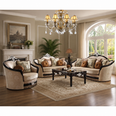 Luxury teak wood royal living room sofa set with premium upholstery