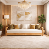 Teak Wood Sofa 3 Seater | Solid Wooden Sofa for Living Room | Luxury Modern Sofa Set