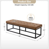 Minimalist wooden bench for living room