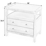 Premium teak wood bedside cabinet with storage drawers