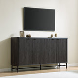 Elegant storage console with decorative styling
