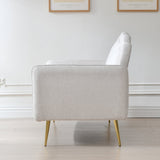 Elegant beige curved sofa by Sky Rise Decor Furniture