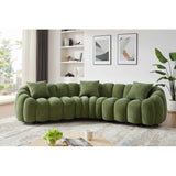 Luxury green curved sectional sofa for modern living room