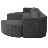 Luxury contemporary lounge sofa with rounded edges