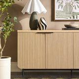 Mid century modern oak sideboard storage cabinet for living room