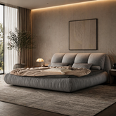modern low profile upholstered bed frame