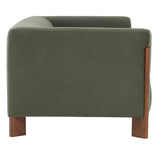 Sky Rise Decor modern green velvet sofa