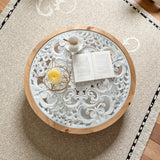 Elegant wooden coffee table with lower shelf for home décor