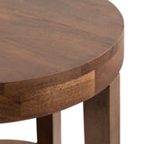 Handcrafted teak wood accent table