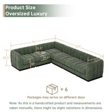 Luxury teak wood corner sofa for living room