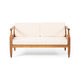 Premium Teak Wood Sofa Set – Solid Wood Living Room Sofa 2+1+1 Seater +1 Center table