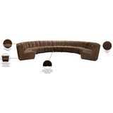 Premium curved sectional couch with teak wood frame