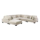 Elegant sectional couch with soft cushions